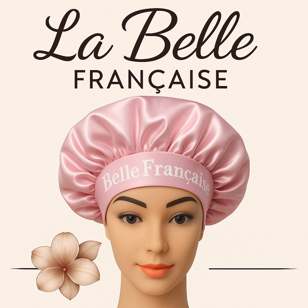 🌙 Bonnet de Nuit en Satin avec Bandeau – La Belle Française